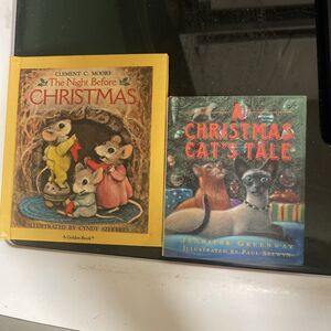 Mini Christmas Book Lot Night Before Christmas, A Christmas Cat Tale Golden Bk￼